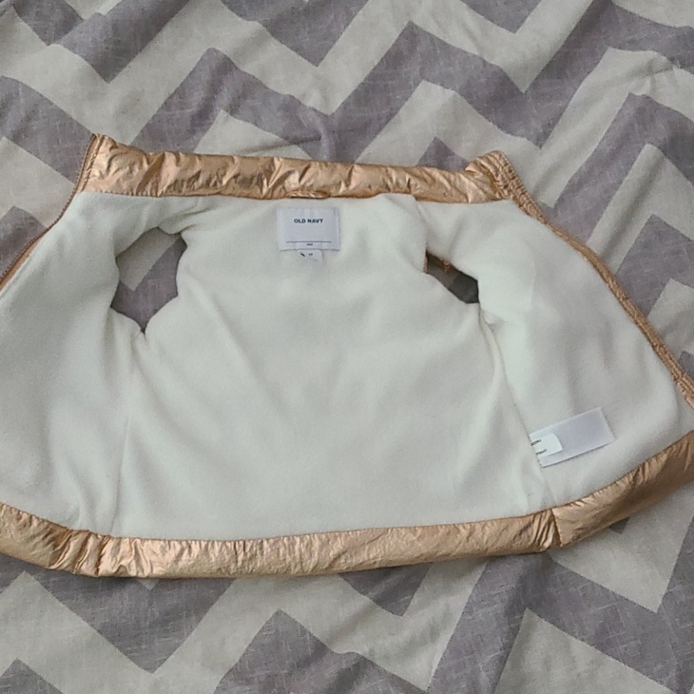 Metallic bubble kids vest